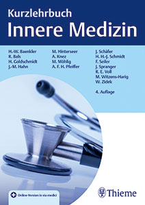Seit September 2021 gibt es das Kurzlehrbuch Innere Medizin (Thieme) in der 4. Auflage.