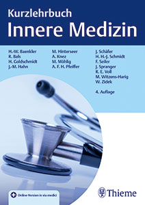Seit September 2021 gibt es das Kurzlehrbuch Innere Medizin (Thieme) in der 4. Auflage.