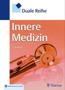 Cover der Dualen Reihe Innere Medizin (5. Auflage): Lehrbuch mit dualen Lernspalten, über 900 Abbildungen und digitalem Zugriff auf via medici/eRef.