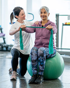 Eine moderne Praxis für Physiotherapie spricht Patienten und gutes Personal an.